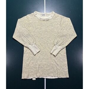 Vtg 50s Duofold Two Layer Double Face Thermal Long Sleeve Shirt Small Oatmeal